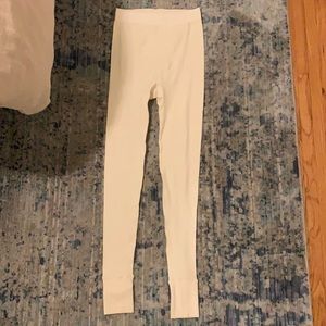 Skims White Logo Pointelle Leggings. Size Small.